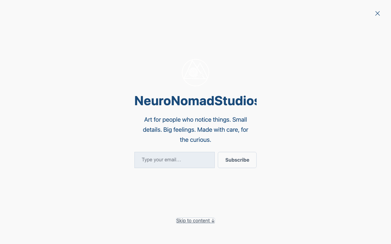 Neuro Nomad Studios website screenshot